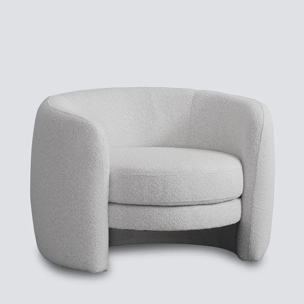 Cora Boucle Fabric Armchair - Vanilla