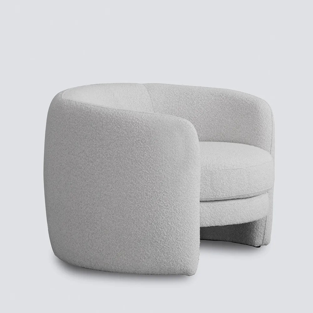 Cora Boucle Fabric Armchair - Vanilla