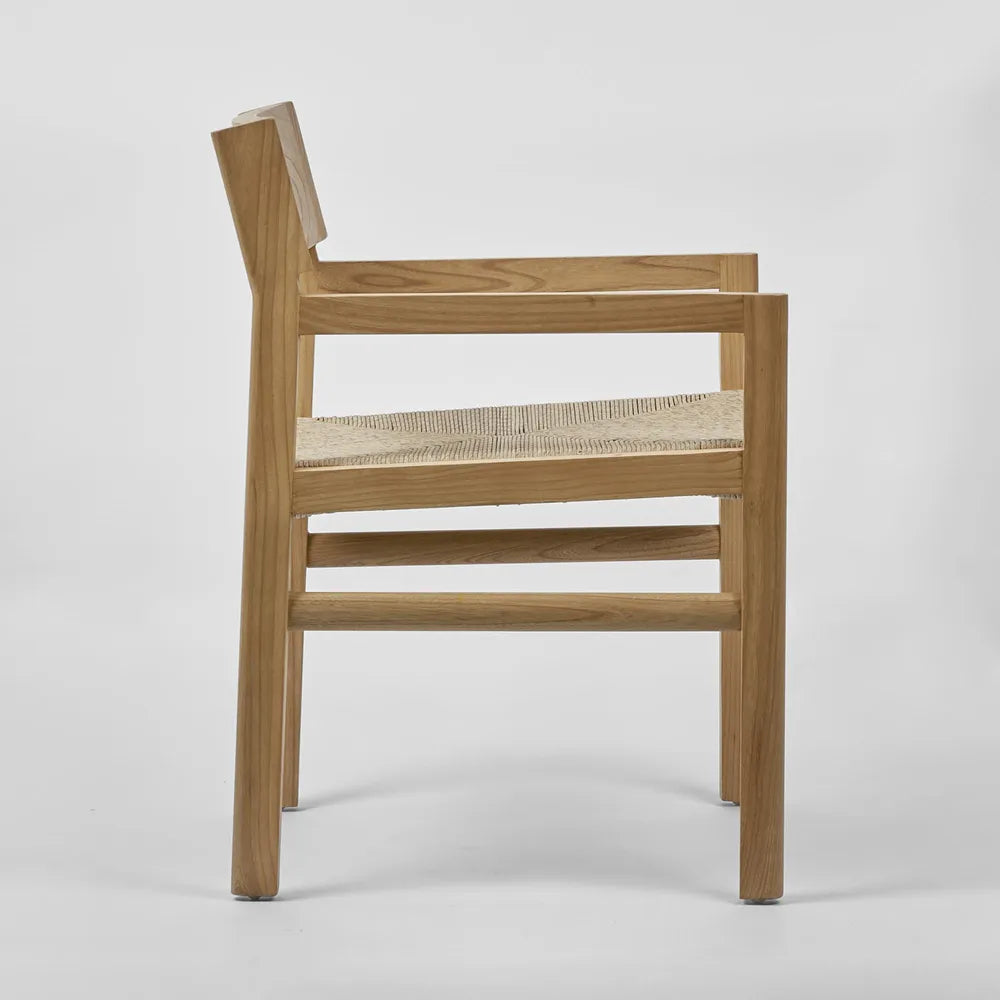 Loren Dining Chair with Arms - Natural