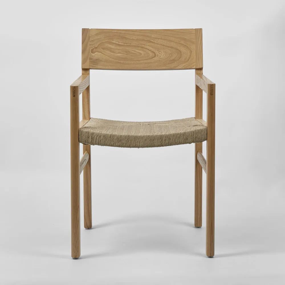 Loren Dining Chair with Arms - Natural