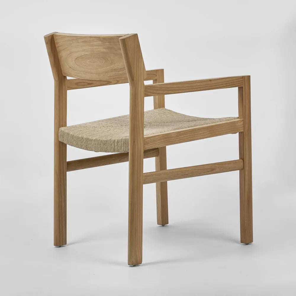 Loren Dining Chair with Arms - Natural