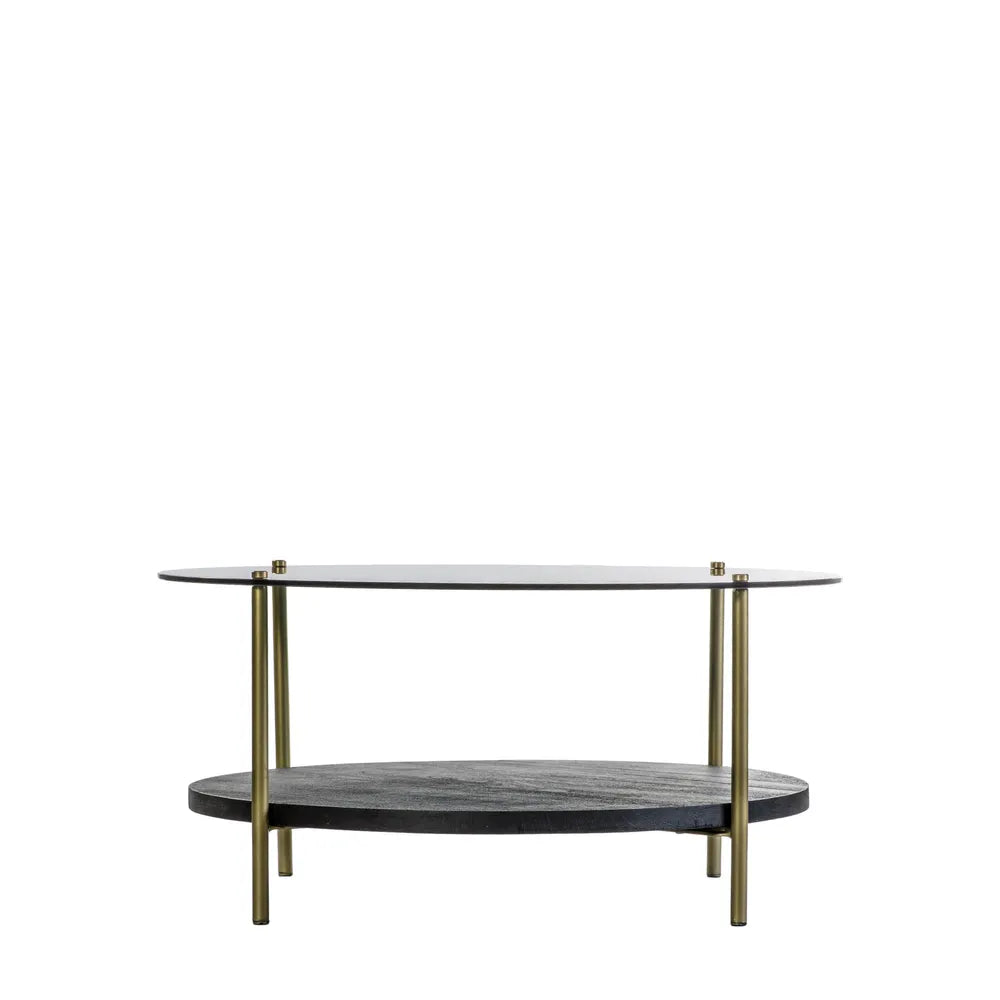 Herne Coffee Table Glass - Black