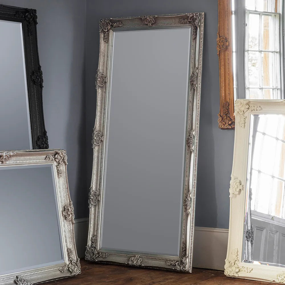 Abbey Leaner Floor Mirror - Silver