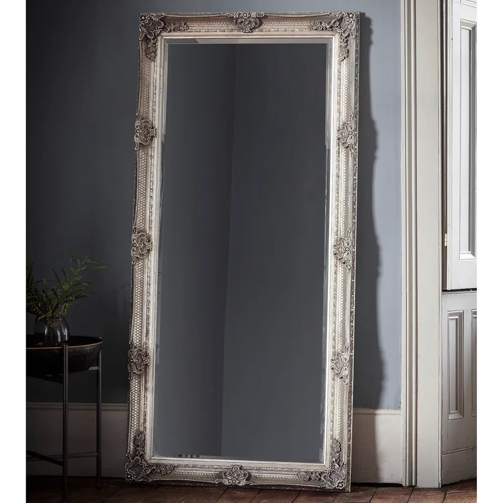 Abbey Leaner Floor Mirror - Silver