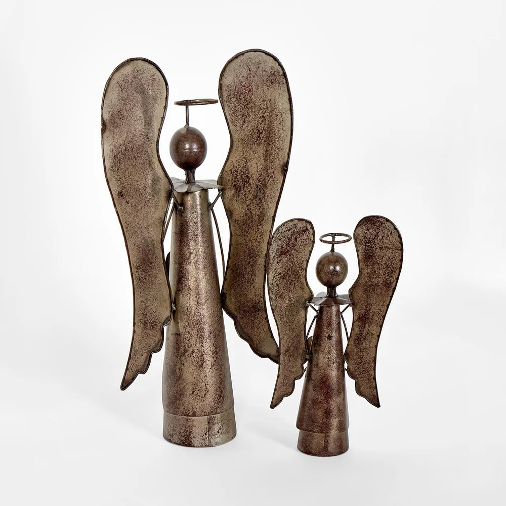 Parisa Angel Tarnish Christmas Decor - Set of 2