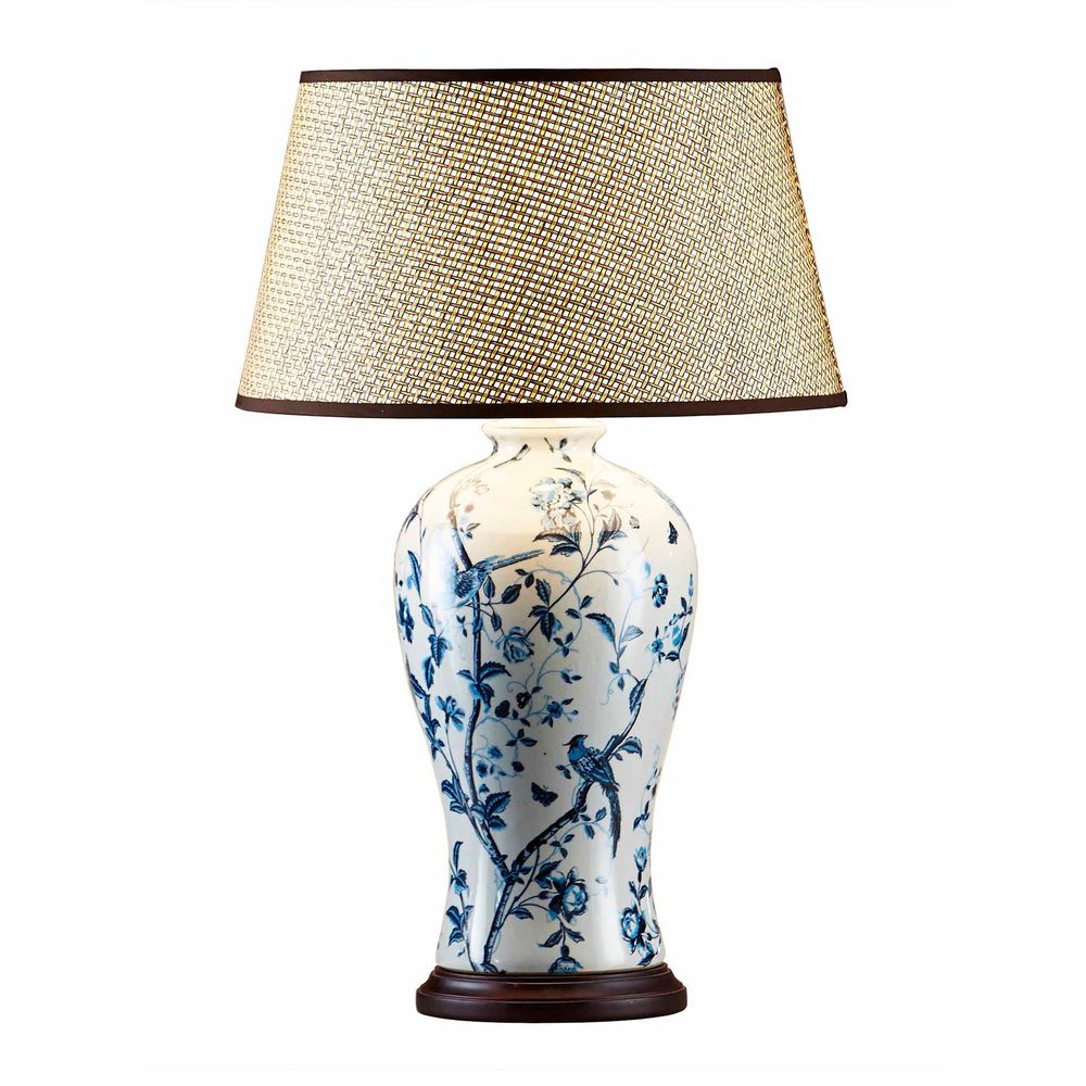 Ashleigh Table Lamp Base - Blue & White