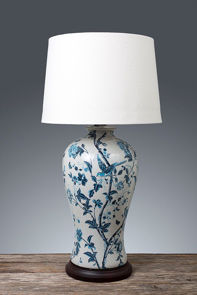 Ashleigh Table Lamp Base - Blue & White