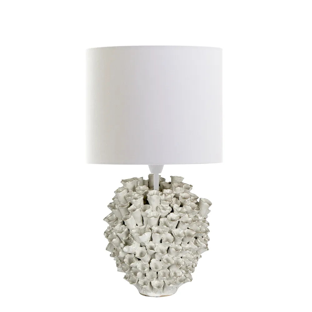 Londolozi Ceramic Table Lamp with Linen Shade - Cream