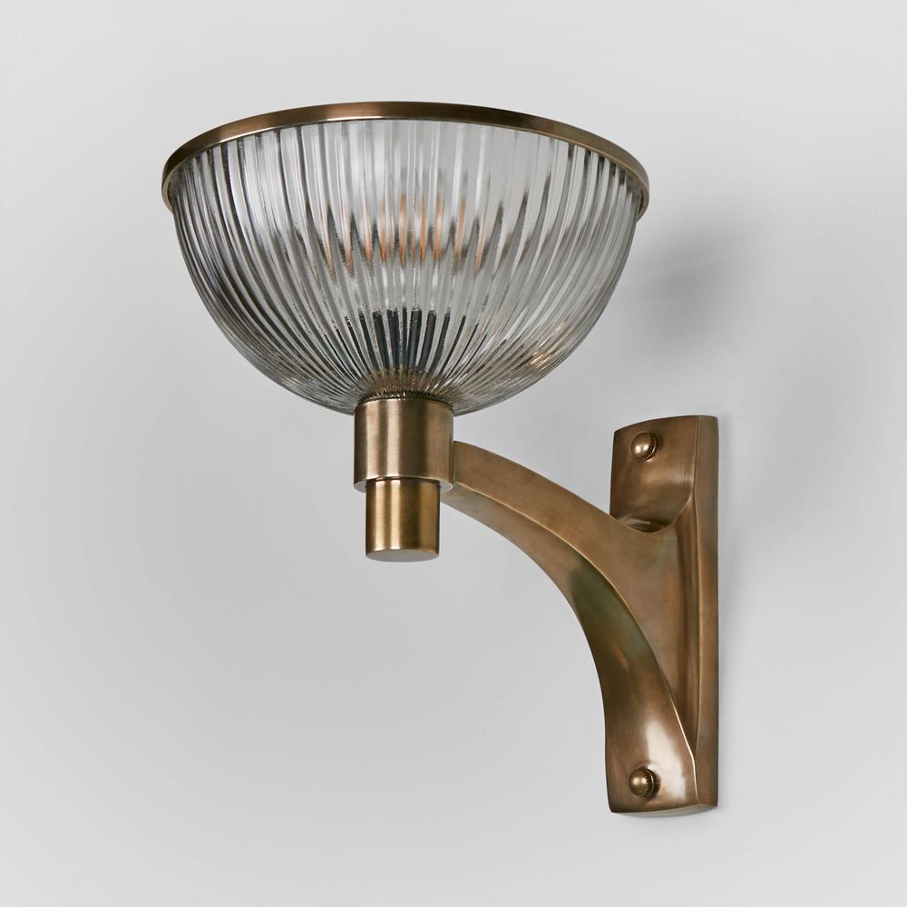 Astor Glass Wall Lamp - Brass