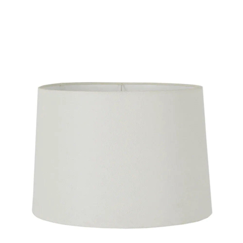 Linen Drum Lamp Shade Large - Ivory