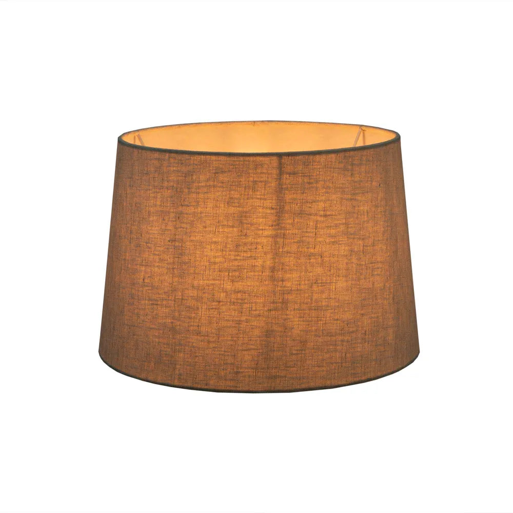 Linen Drum Lamp Shade Large - Ivory