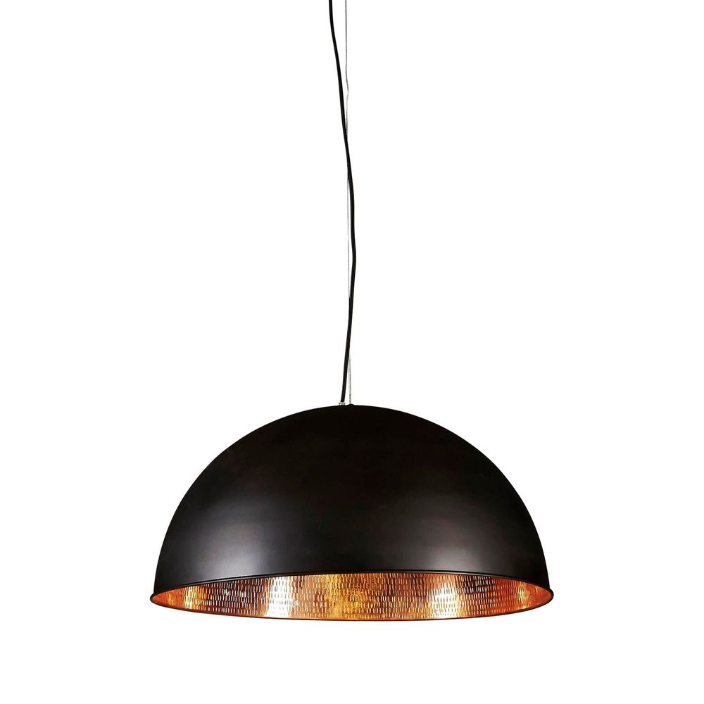 Alfresco Dome Ceiling Pendant Lamp - Black and Copper