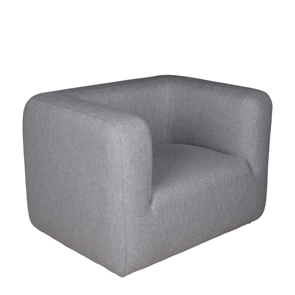 Reyne Upholstered Fabric Armchair - Grey