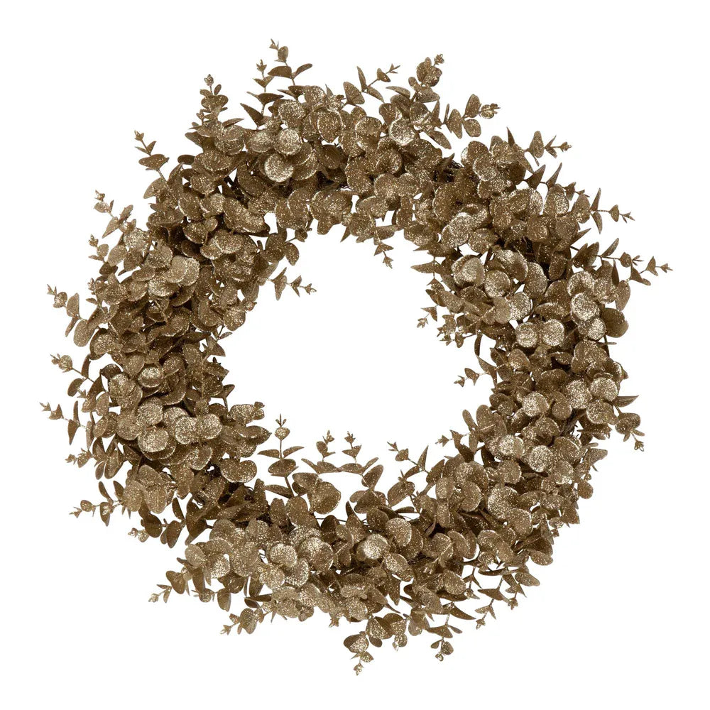 Inca Glitter Eucalyptus Wreath Gold Set of 2