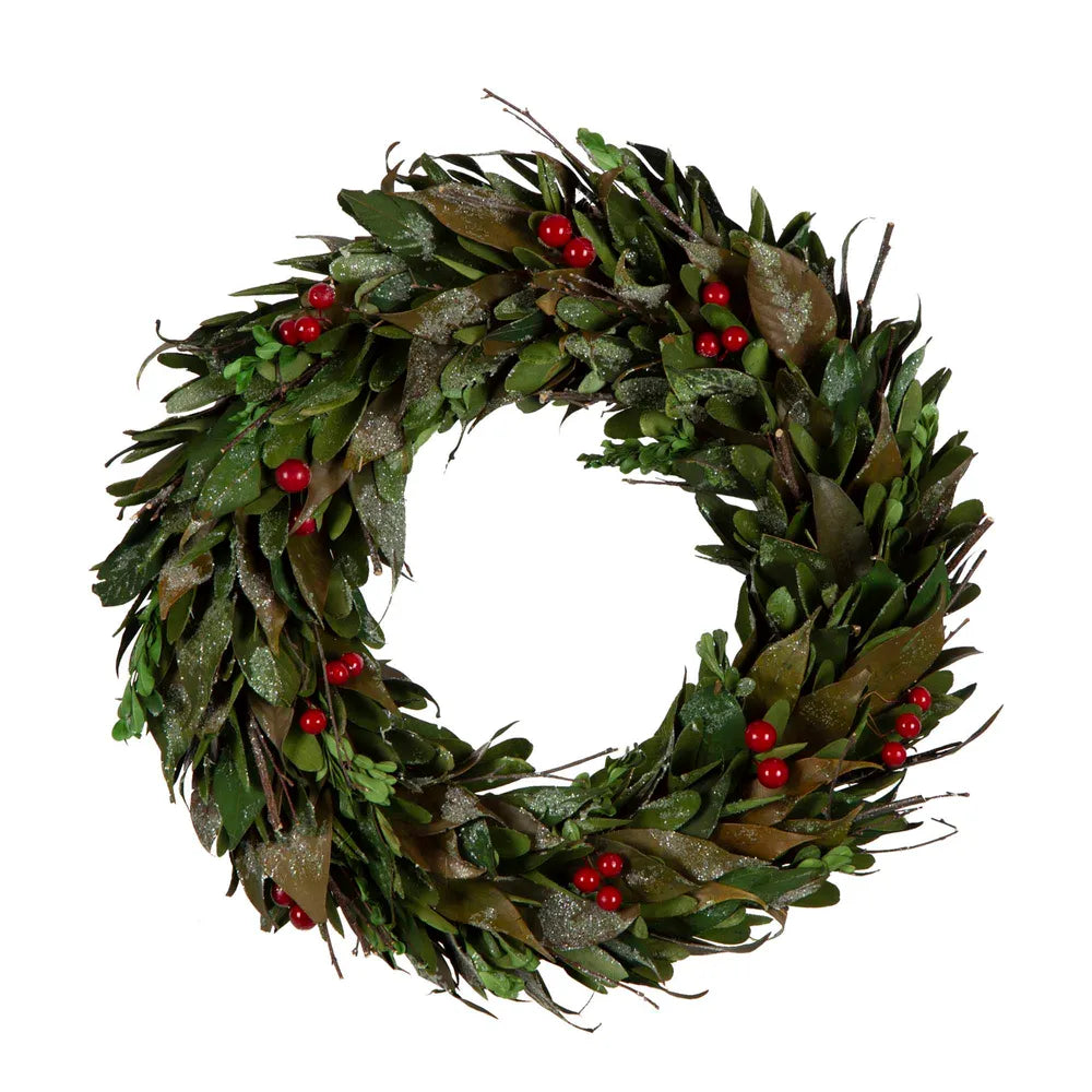 Frosted Berry Christmas Wreath Set of 2 - Green