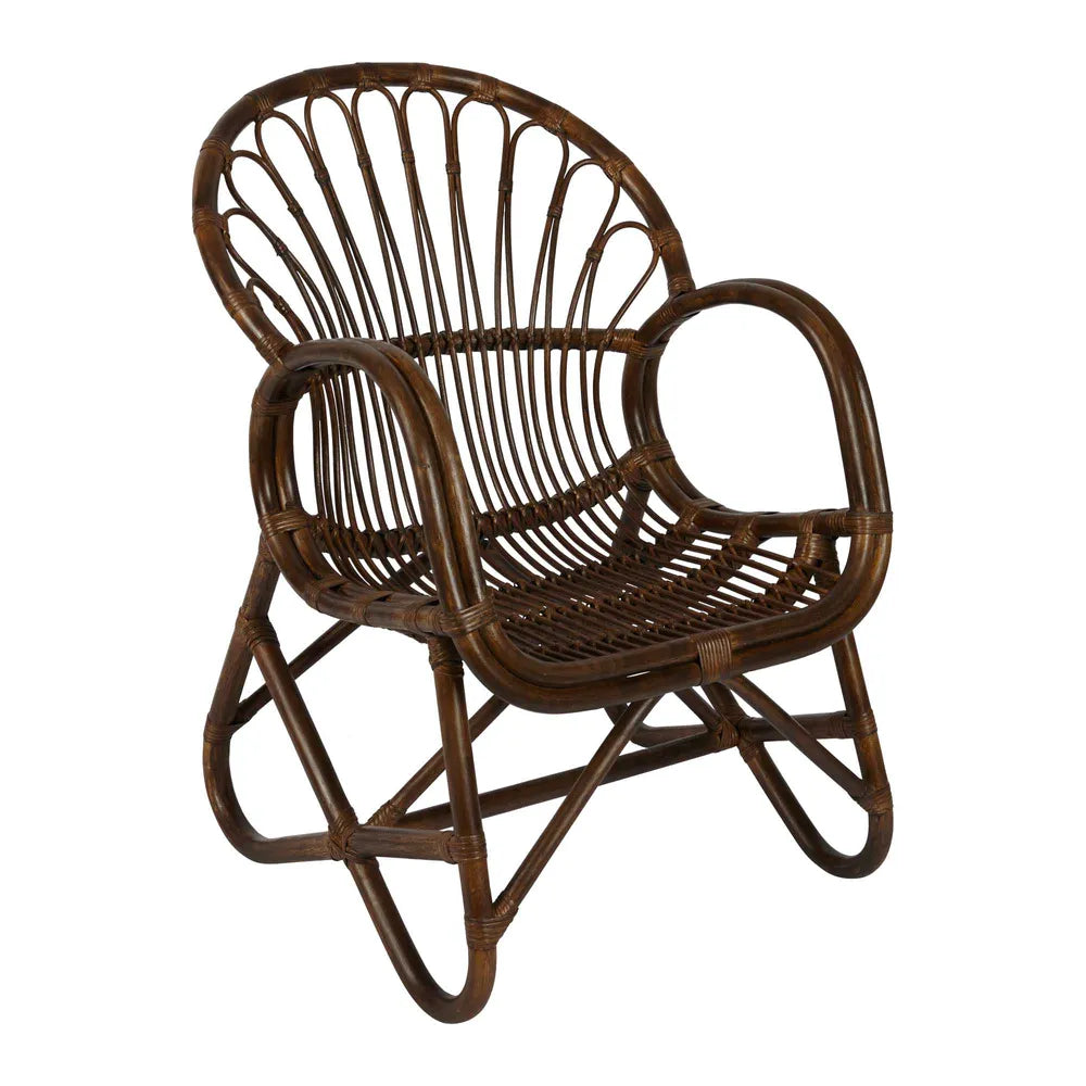 Alabama Rattan Chair with Cushions - Dark Antique