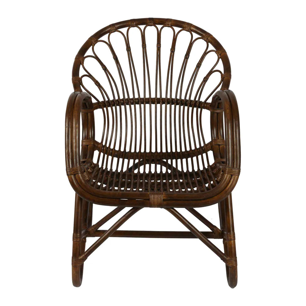 Alabama Rattan Chair with Cushions - Dark Antique