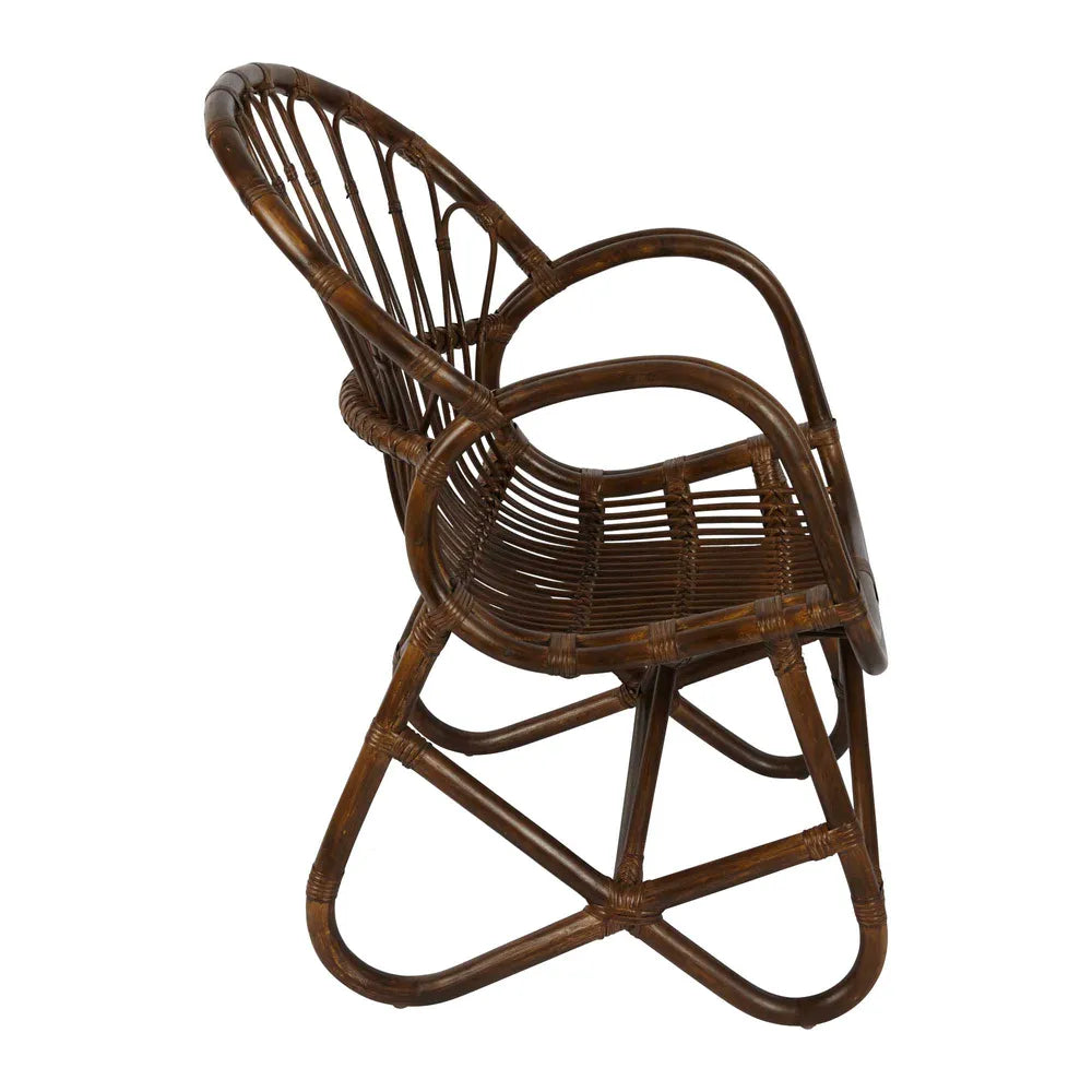 Alabama Rattan Chair with Cushions - Dark Antique