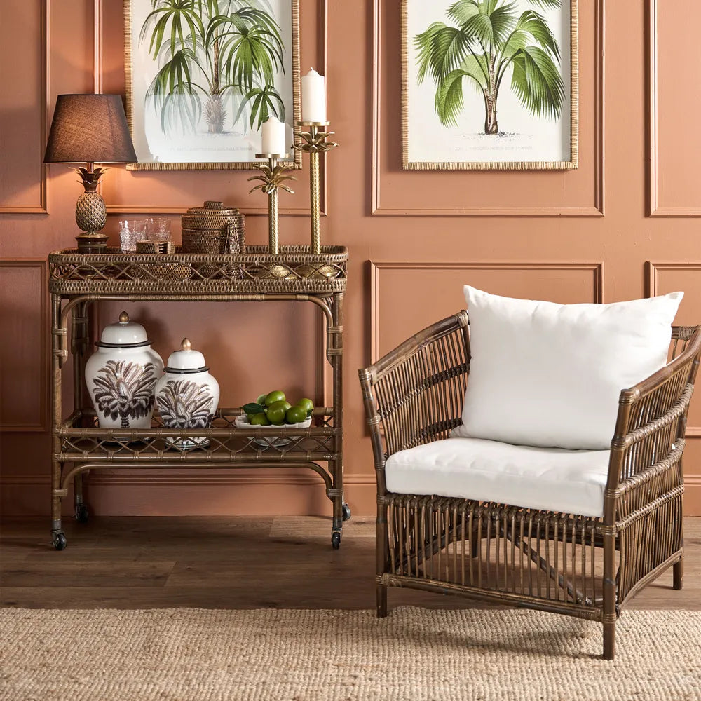 Alabama Rattan Armchair - Dark Antique