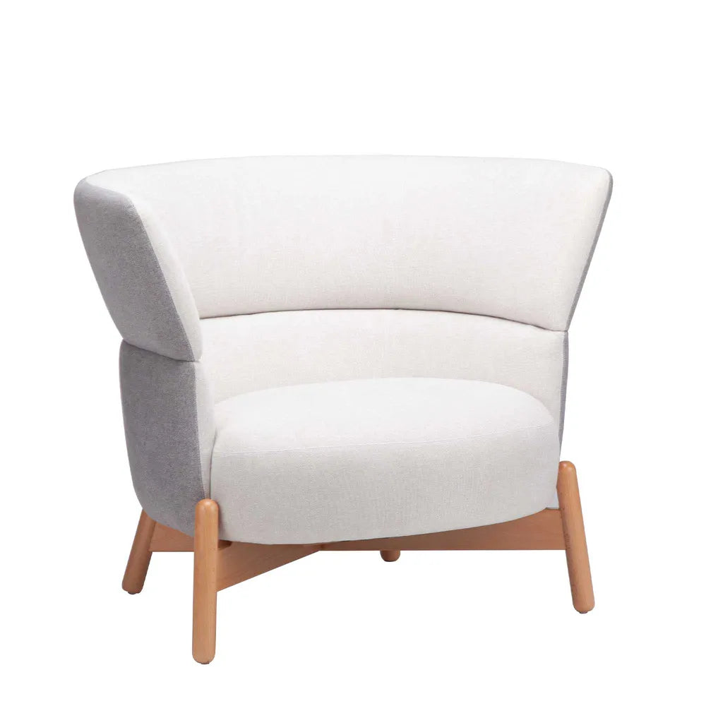 Wally High Wall Upholstered Occasional Chair - Grey