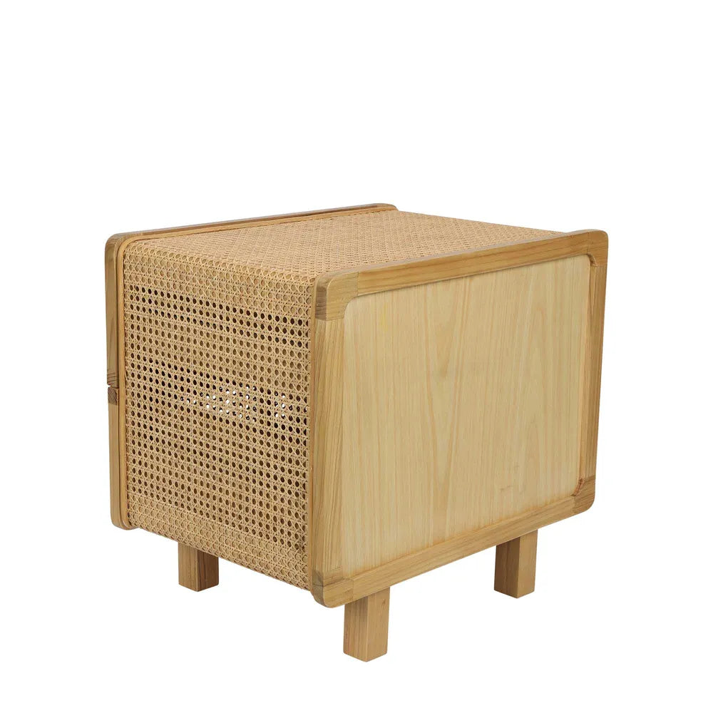 Hayme Bedside Table Sungkai Wood - Natural