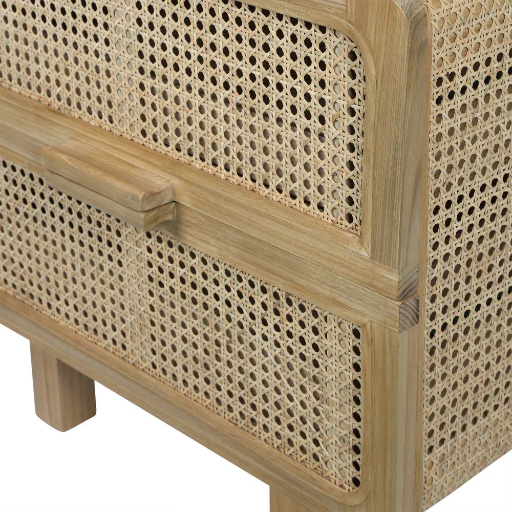 Hayme Bedside Table Sungkai Wood - Natural