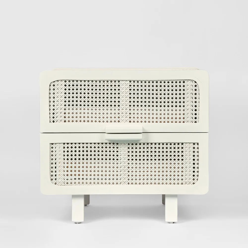 Hayme Bedside Table Sungkai Wood - Off White