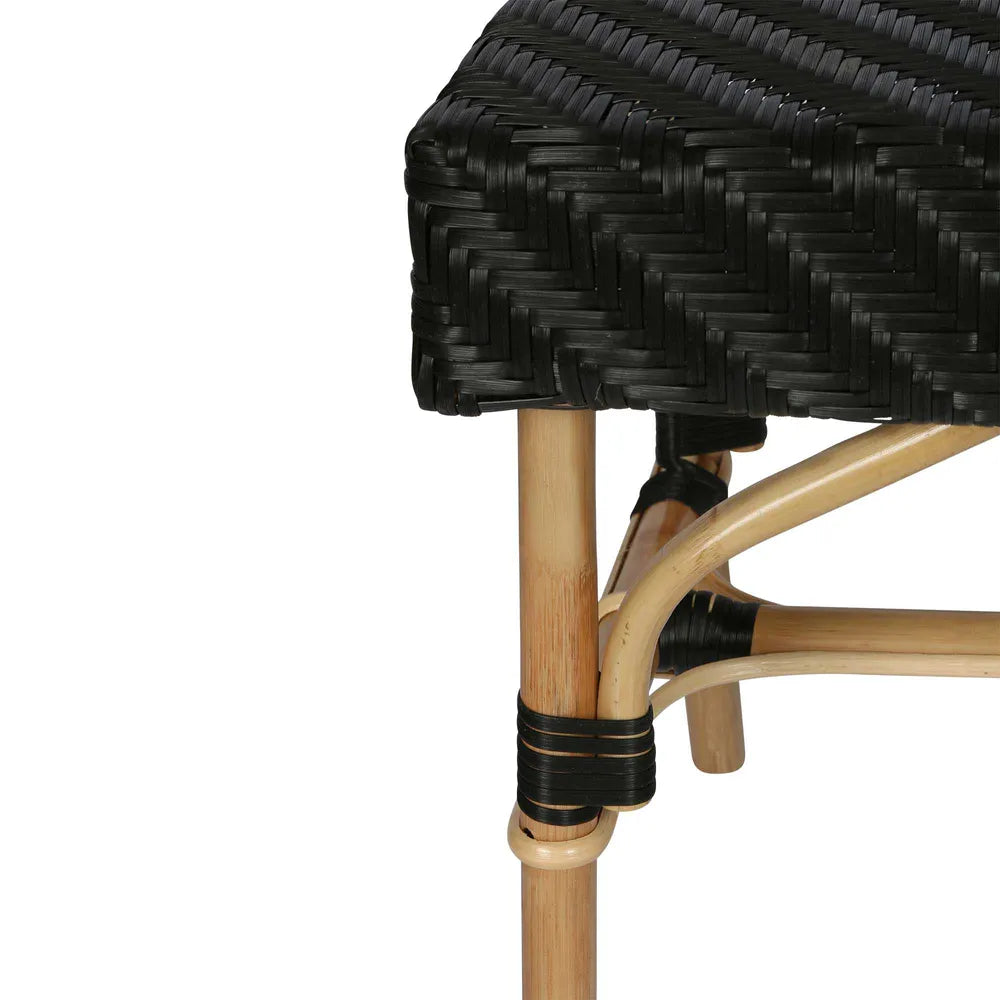 Missoli Rattan Bench - Black