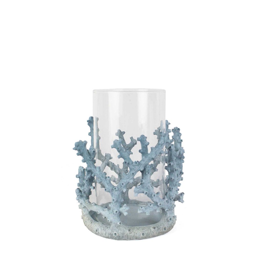 Coral Candle Holder Small Blue