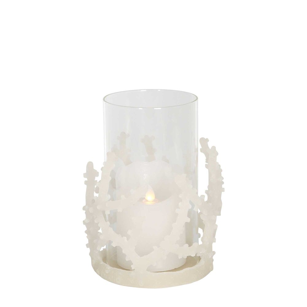 Coral Candle Holder Small White