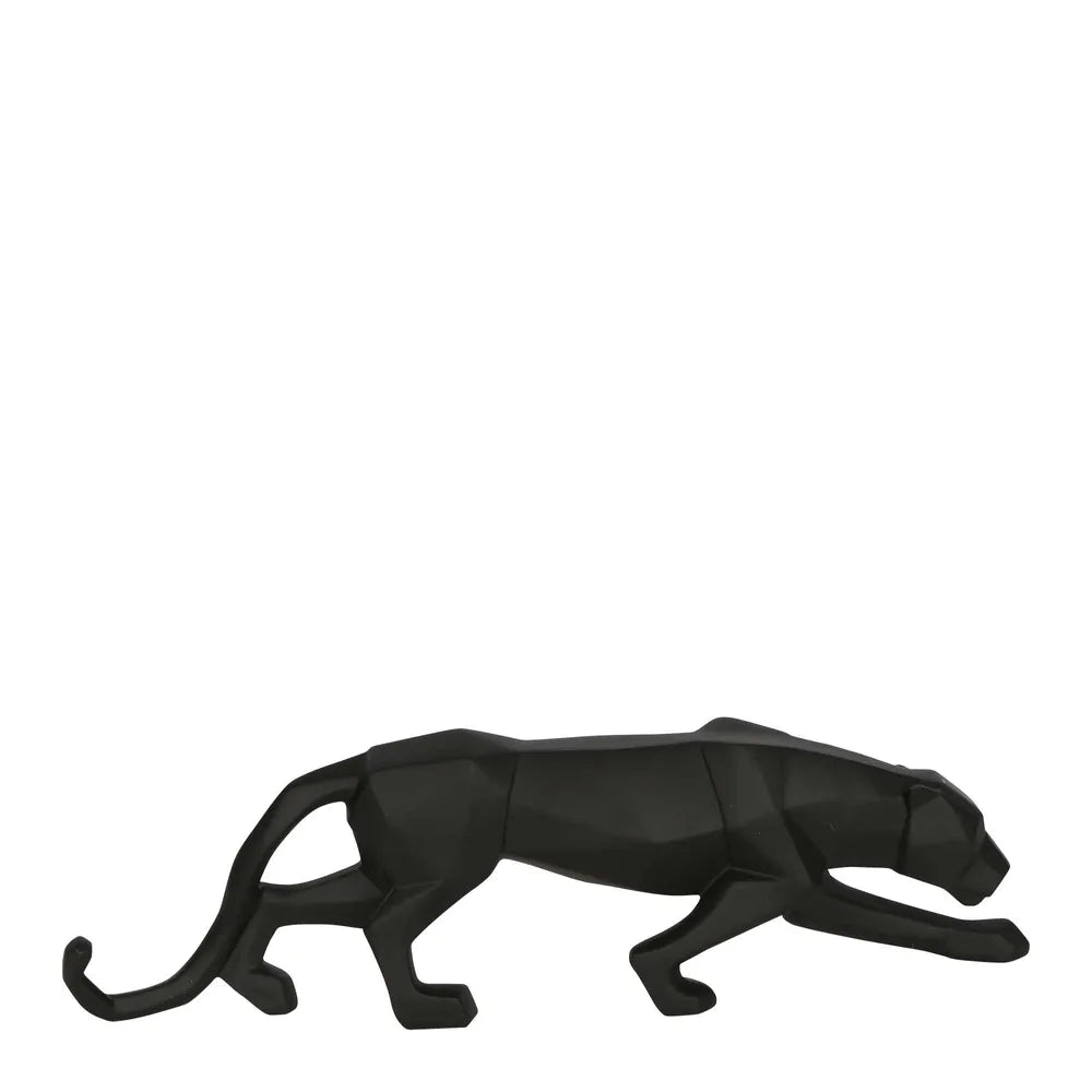 Singa Polyresin Leopard Sculpture - Black