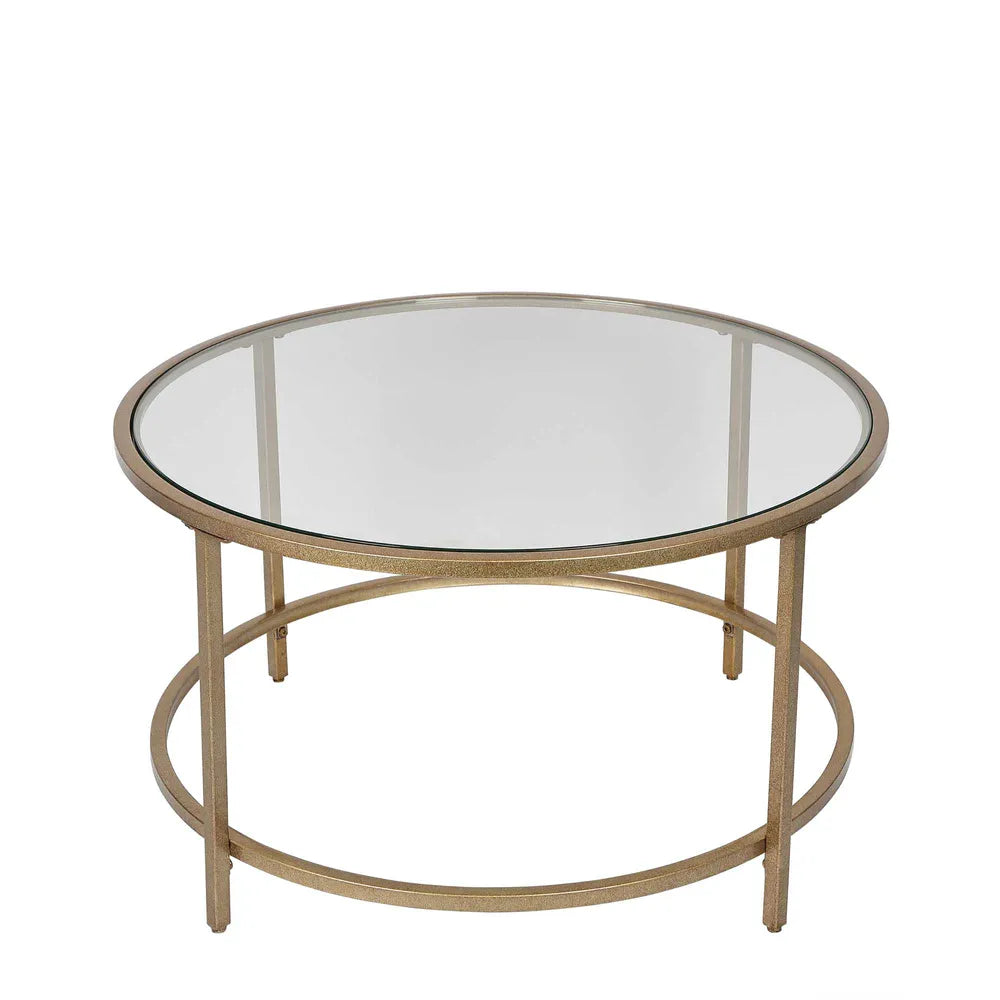 Maleny Coffee Table Glass - Gold