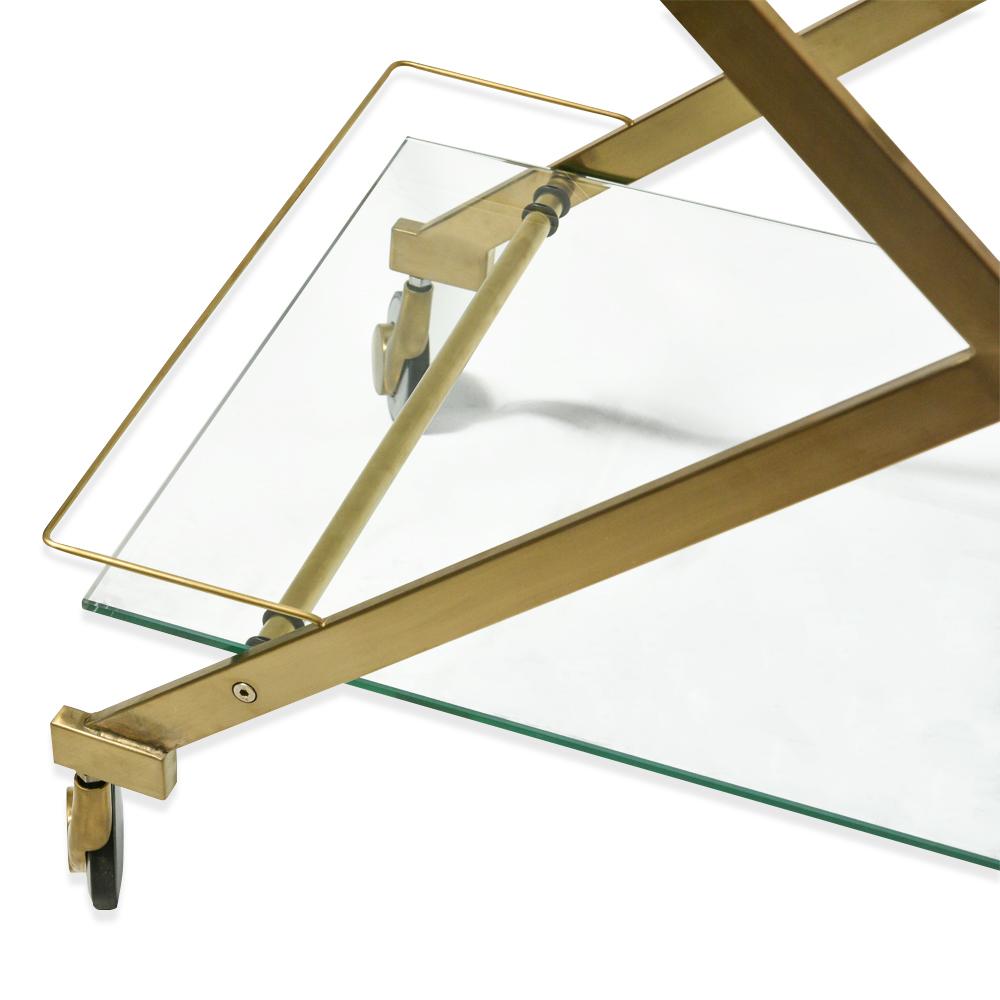 Brushed Gold Bar Cart