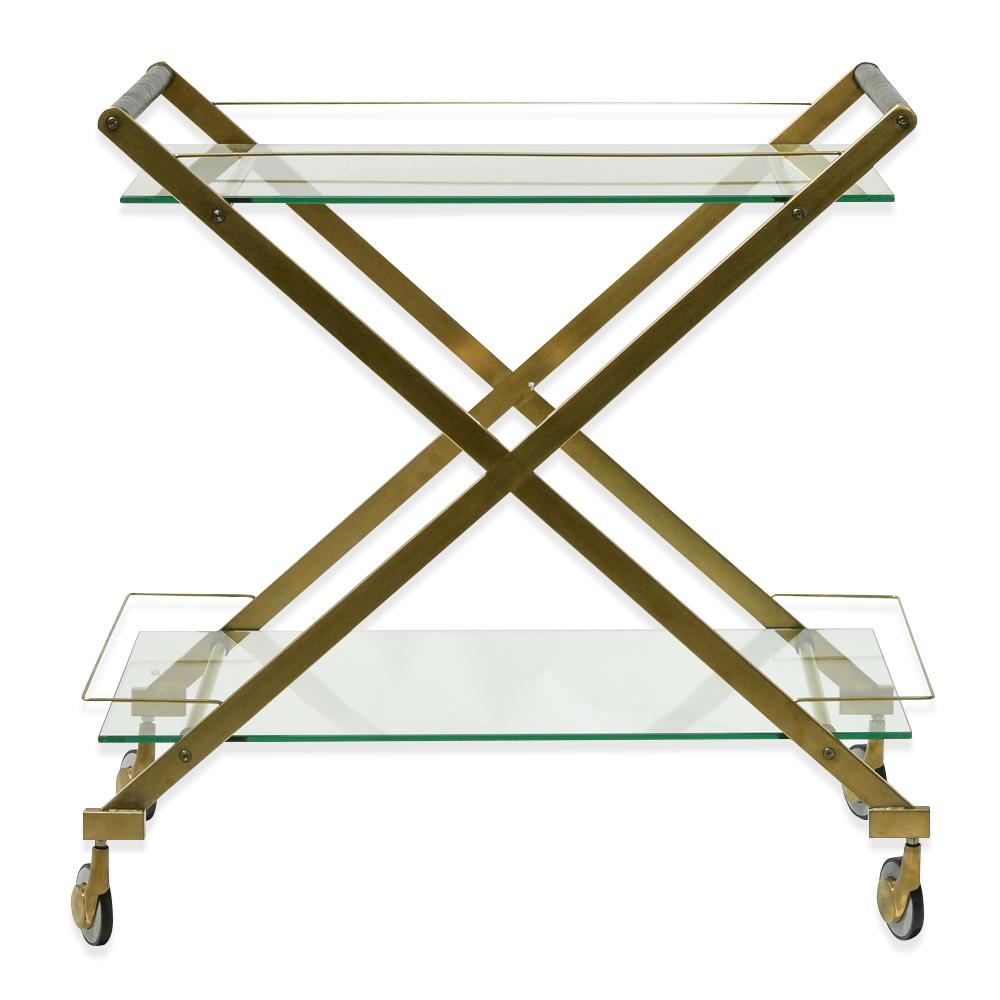 Brushed Gold Bar Cart