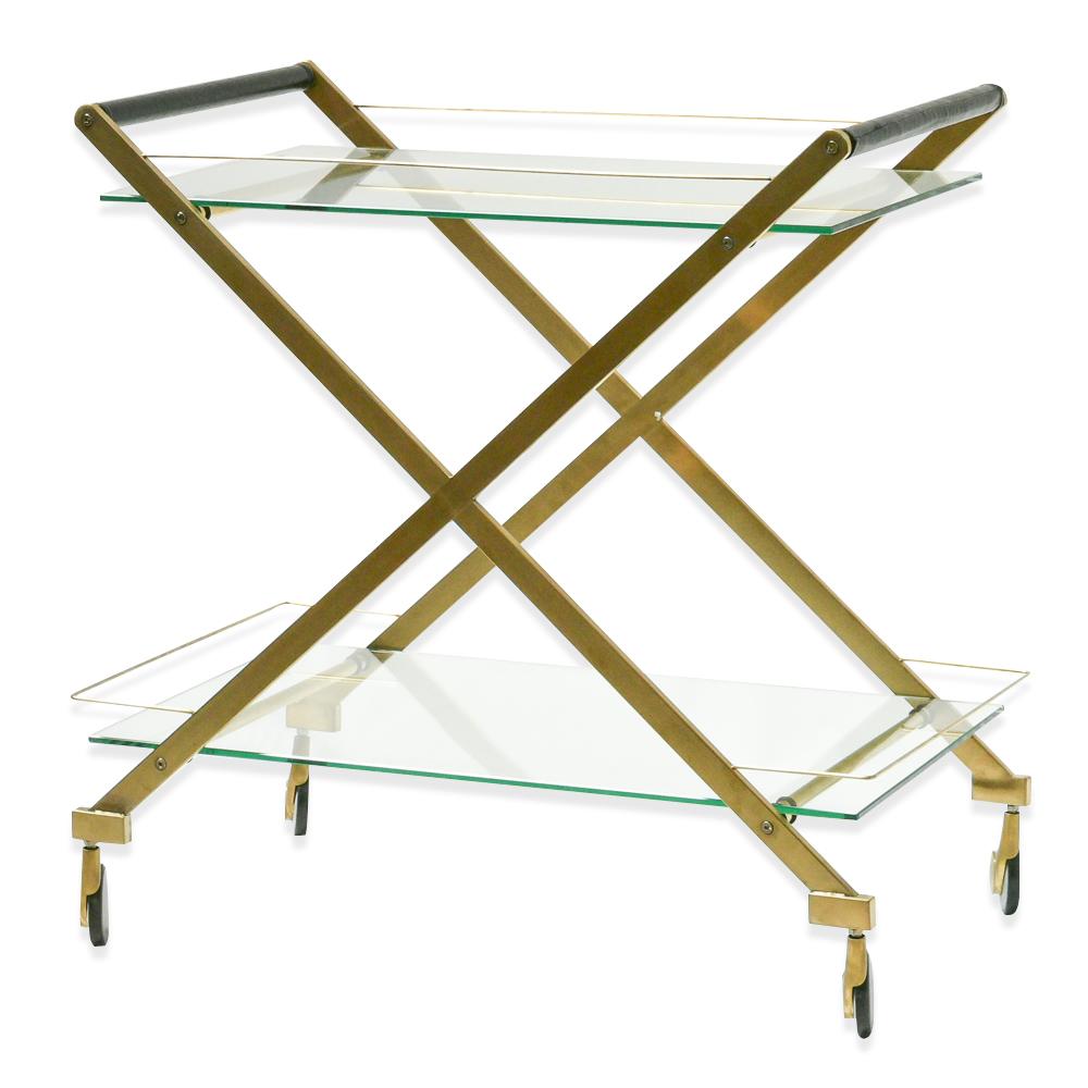 Brushed Gold Bar Cart