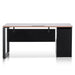 1.6m Single Seater Walnut Office Desk - Black Legs - image 3