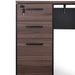 1.6m Single Seater Walnut Office Desk - Black Legs - image 6