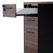 1.6m Single Seater Walnut Office Desk - Black Legs - image 7