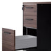 1.6m Single Seater Walnut Office Desk - Black Legs - image 9