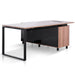 1.8m Executive Desk Left Return with Black Legs - Walnut - image 3