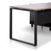 1.8m Executive Desk Left Return with Black Legs - Walnut - image 4