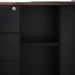 1.8m Executive Desk Left Return with Black Legs - Walnut - image 6