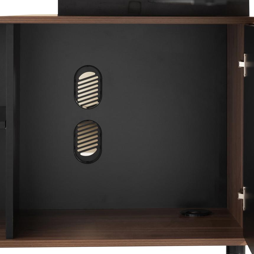 1.8m Executive Desk Left Return with Black Legs - Walnut