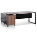 1.8m Executive Desk Right Return with Black Legs - Walnut - image 3
