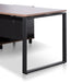 1.8m Executive Desk Right Return with Black Legs - Walnut - image 4