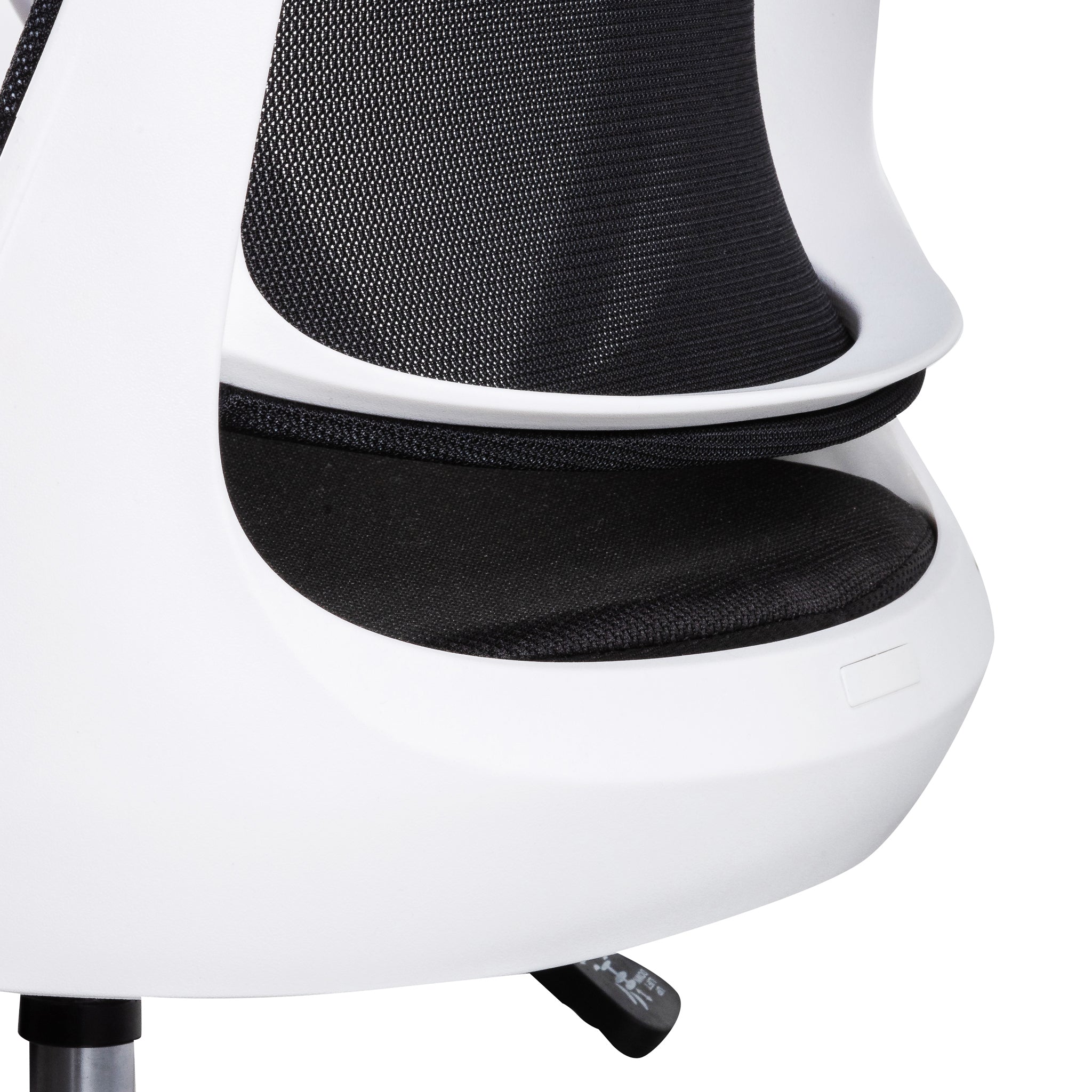 Black Office Chair - White Arm and Base - image 10