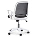 Black Office Chair - White Arm and Base - image 4