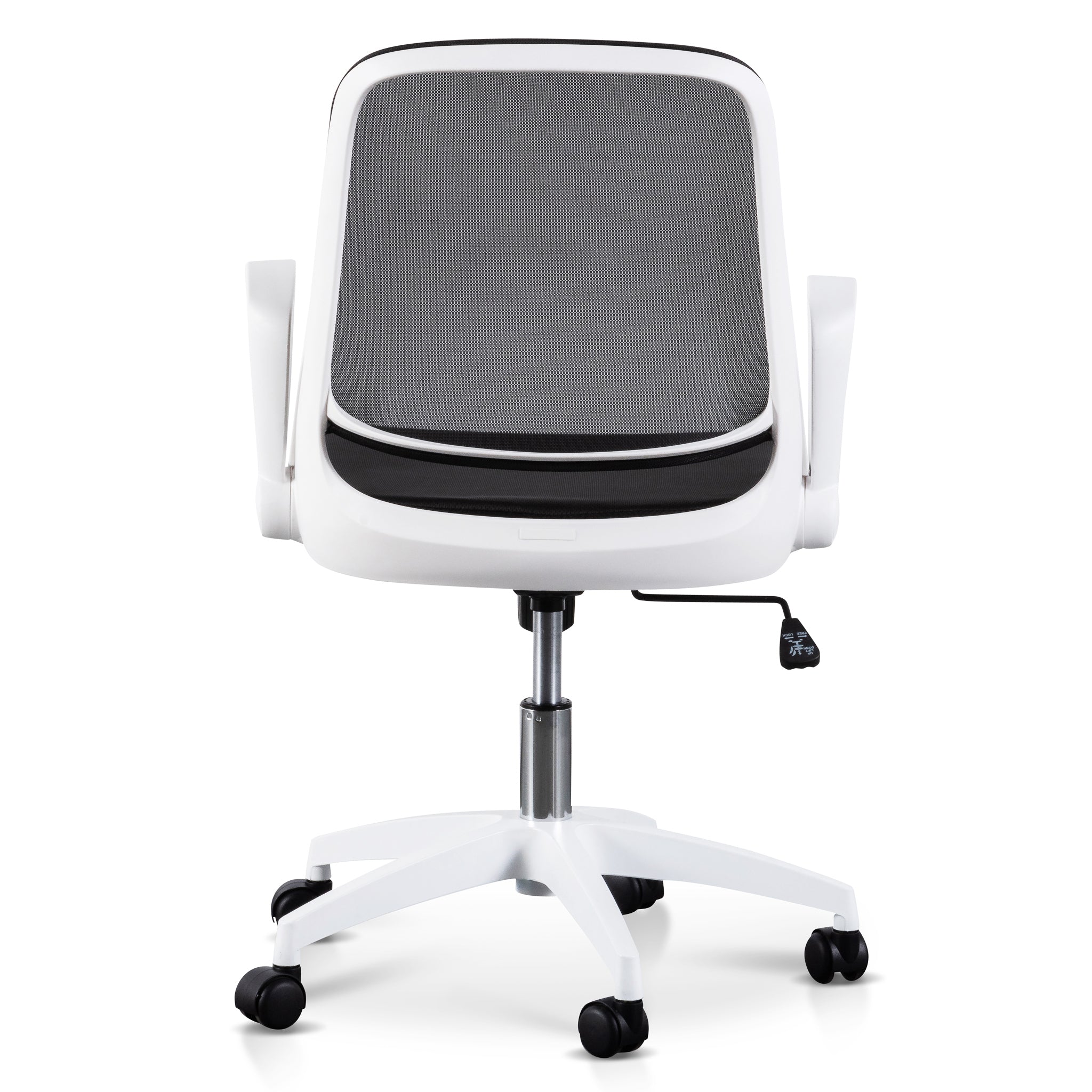 Black Office Chair - White Arm and Base - image 5