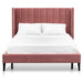 King Bed Frame - Blush Peach Velvet - image 2