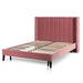King Bed Frame - Blush Peach Velvet - image 3